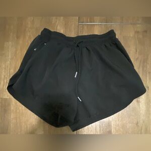 Women's Black Athletic Drawstring Shorts